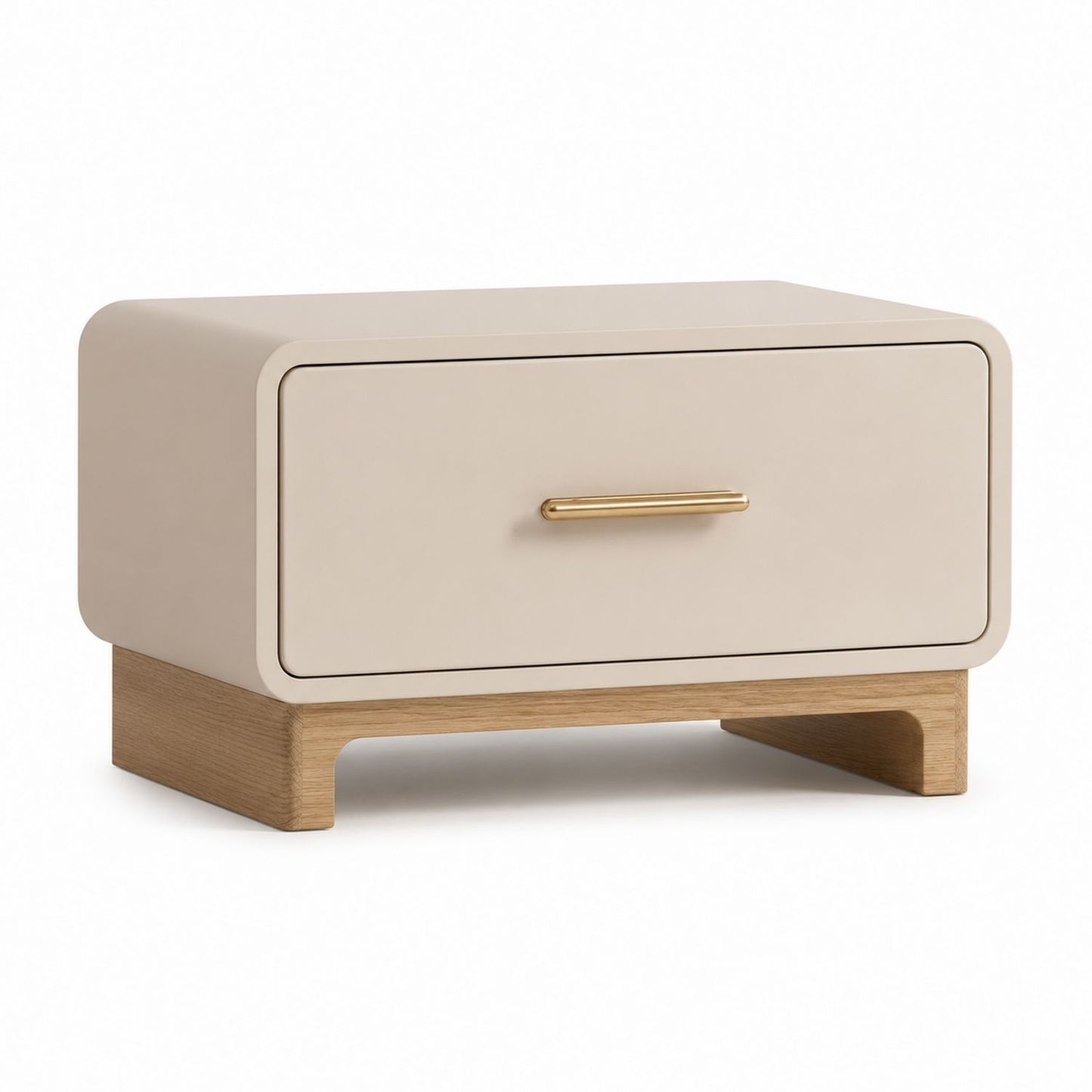Beżowa szafka nocna z szufladą, MDF, L60cm W30cm H40cm