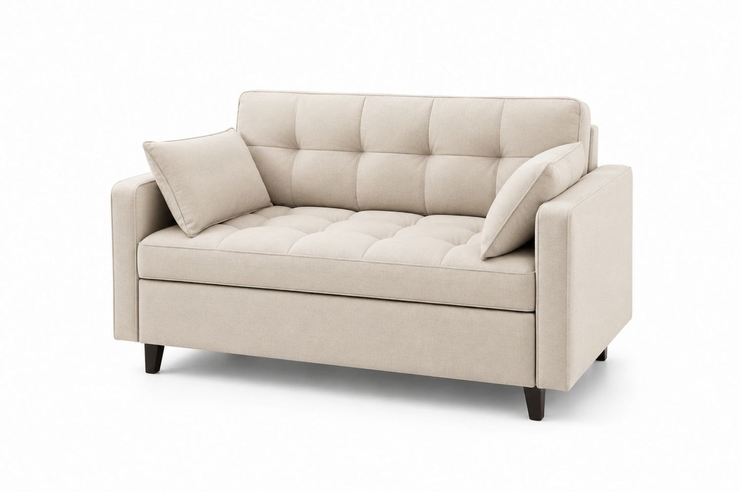 Dwuosobowa sofa z tkaniny beżowa 150cm