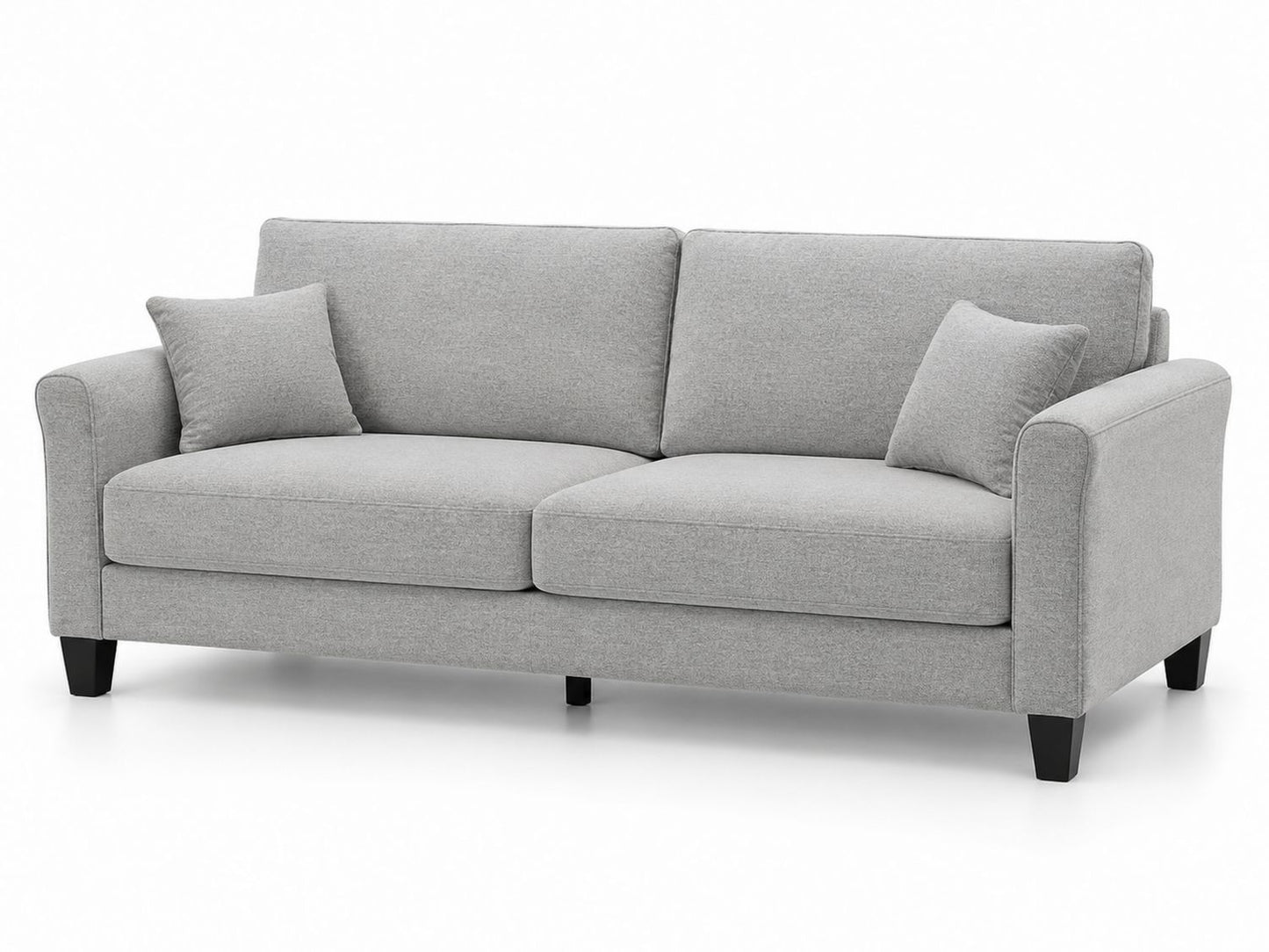 Sofa Trzyosobowa z Tkaniny Szara