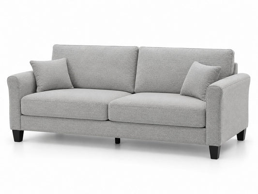 Sofa Trzyosobowa z Tkaniny Szara